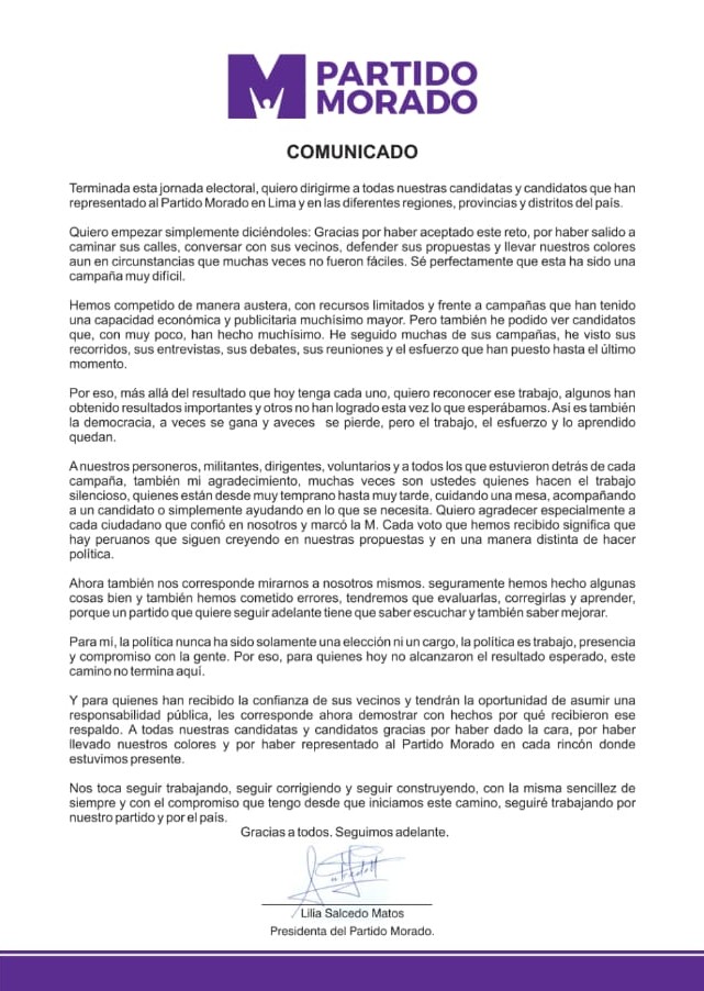 COMUNICADO